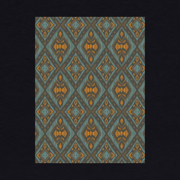 Ikat style geometric print by Remotextiles